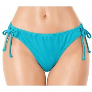 Arizona Bikini Bottoms Teal Tie Side Women's Large NWT Swim